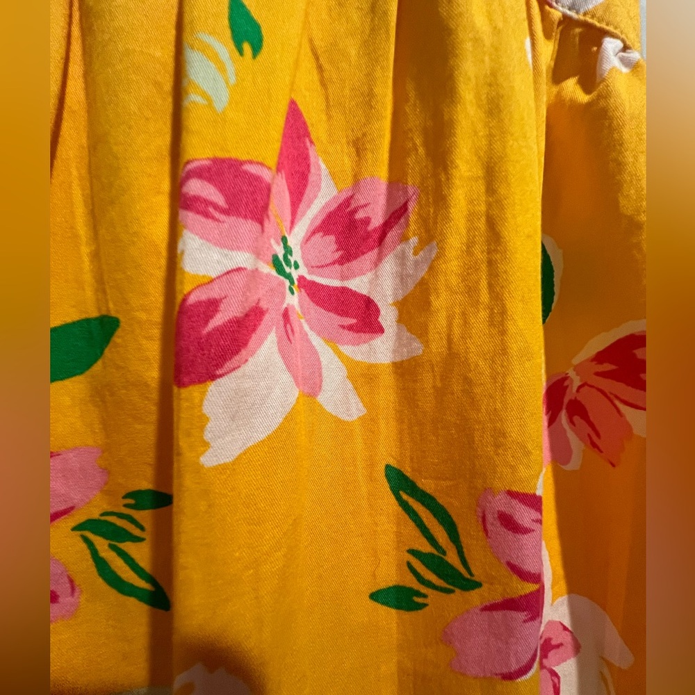 NWT🌼OLD NAVY Yellow & Pink Floral A-Line Sundress - Picture 4 of 9